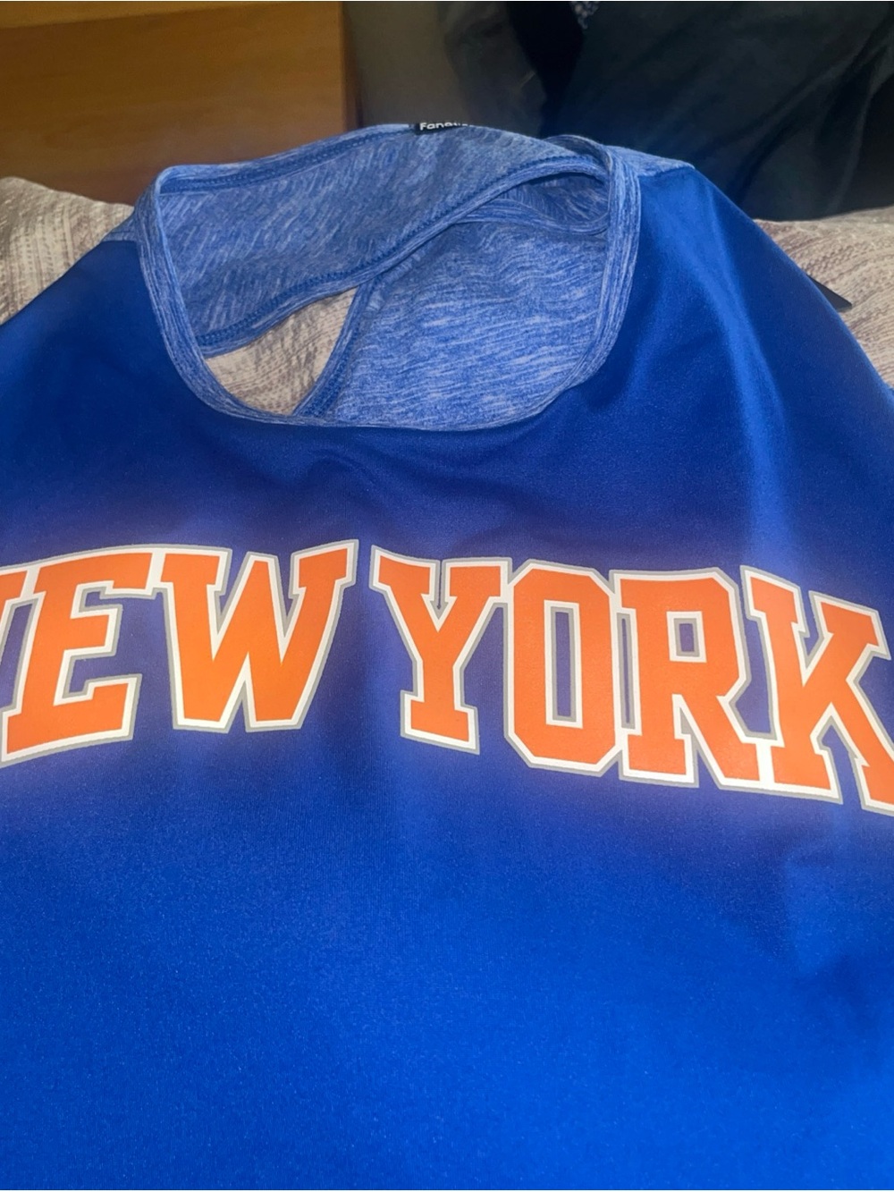 Fanatics New York Blue and Orange Women’s Tank Top BNWT